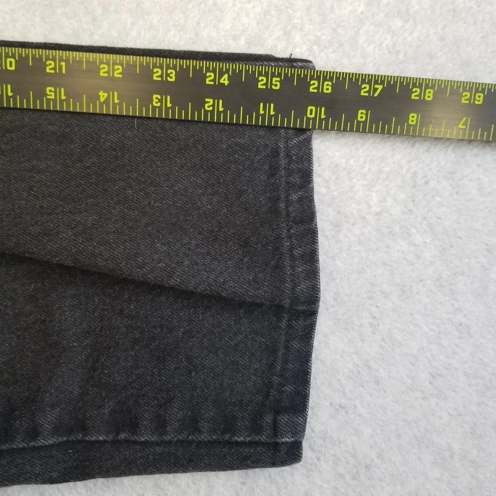 VTG Levi's 505‎ Jeans Mens 38x30 Fits 34x26 Black Orange Tab Hemmed Made in USA